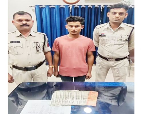 मंदिर की दानपेटी से नकदी चोरी करने वाला आरोपी गिरफ्तार