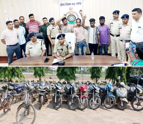 बाइक चोर गिरोह का भंडाफोड़, 5 आरोपियों की हुई गिरफ्तारी