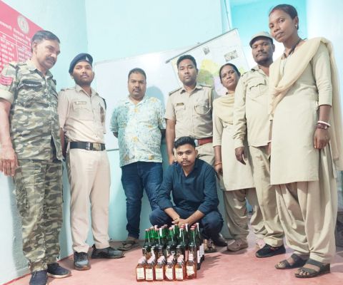 अवैध शराब पर की गई कार्यवाही, 18.22 लीटर विदेशी मदिरा जब्त