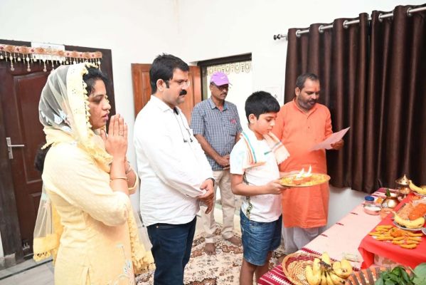  विधायक निवास कार्यालय में विराजे विघ्नहर्ता गणेश