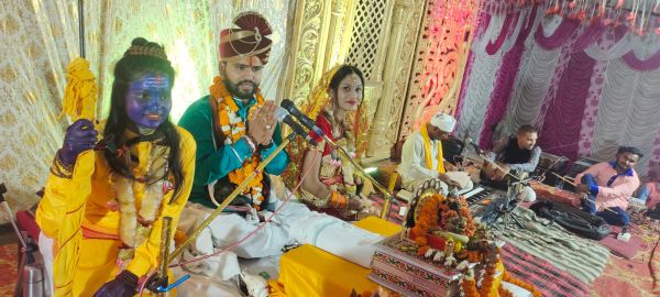 बीरगांव में भागवत कथा का आयोजन