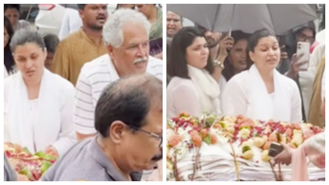 पिता की अंतिम यात्रा में टूट गईं मनारा चोपड़ा, फूट-फूटकर रोती नजर आईं