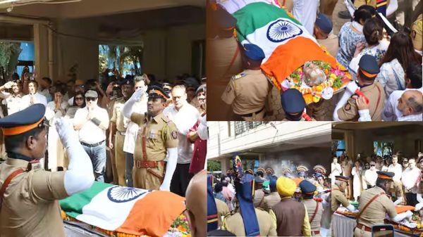 मनोज कुमार का पार्थिव शरीर राजकीय सम्मान के साथ अंतिम संस्कार के लिए ले जाया गया