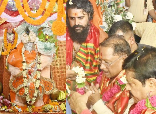 CM विष्णुदेव साय ने हनुमान जयंती पर की पूजा-अर्चना