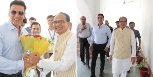  अभिनेता अक्षय कुमार ने मुख्यमंत्री शिवराज सिंह चौहान से की मुलाकात