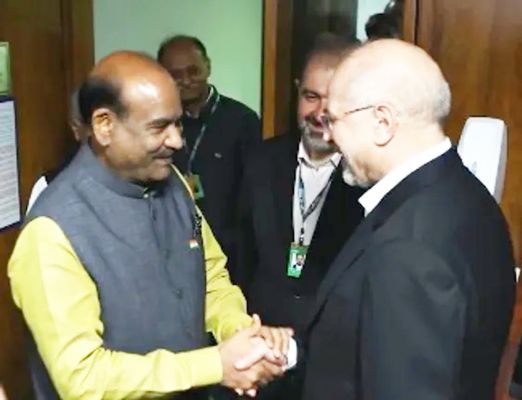 ओम बिरला ने ब्रिक्स फोरम में ईरान के स्पीकर से मुलाकात की